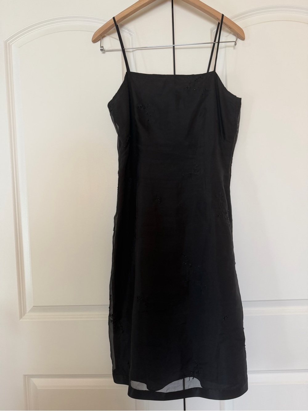 Ann Taylor Black Spaghetti-Strap Mini Dress
